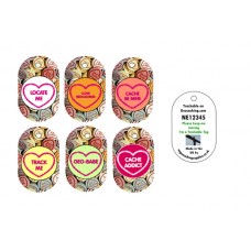Retro Sweets Collection Tags  (Love Hearts)